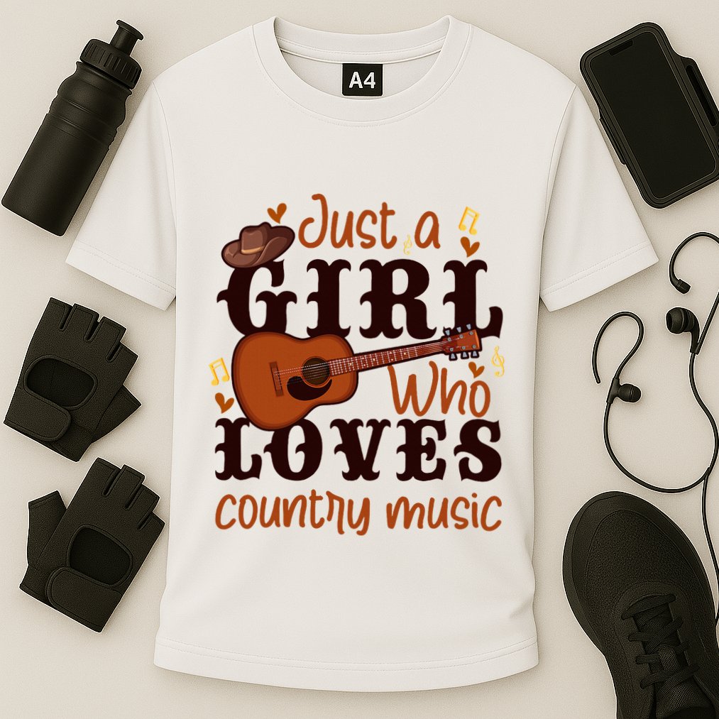 Just A Girl Who Loves Country Music Cooling Performance Crew T-Shirt