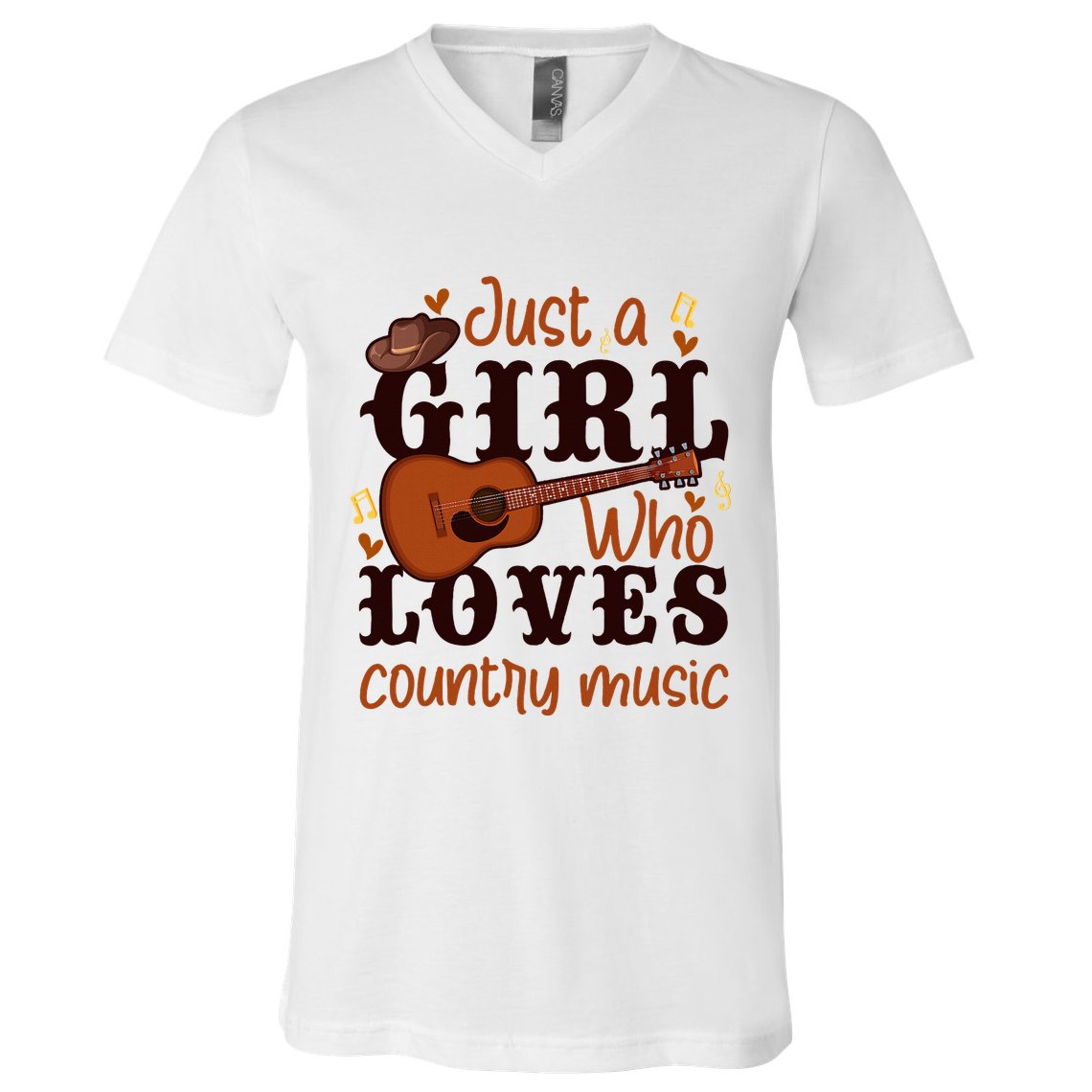 Just A Girl Who Loves Country Music V-Neck T-Shirt