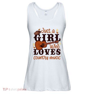 Just A Girl Who Loves Country Music Ladies Essential Flowy Tank