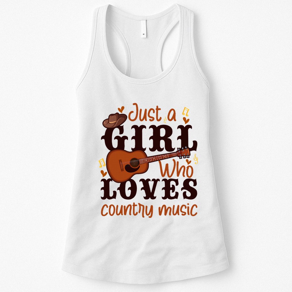 Just A Girl Who Loves Country Music Womens Tank Top