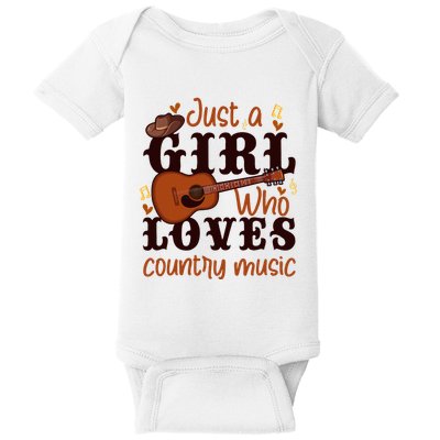 Just A Girl Who Loves Country Music Baby Bodysuit