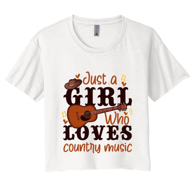 Just A Girl Who Loves Country Music Crop Top