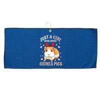 Just A Girl Who Loves Guinea Pigs Lover Mom Girl Cavy Large Microfiber Waffle Golf Towel