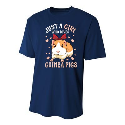 Just A Girl Who Loves Guinea Pigs Lover Mom Girl Cavy Youth Performance Sprint T-Shirt