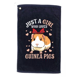 Just A Girl Who Loves Guinea Pigs Lover Mom Girl Cavy Platinum Collection Golf Towel