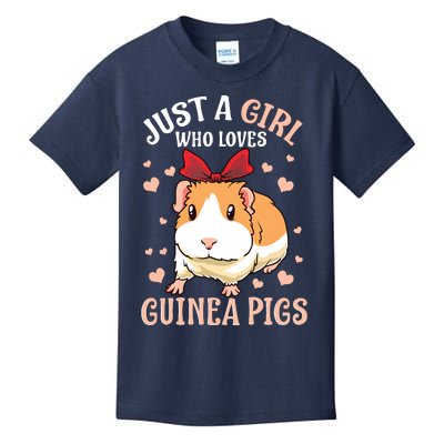 Just A Girl Who Loves Guinea Pigs Lover Mom Girl Cavy Kids T-Shirt