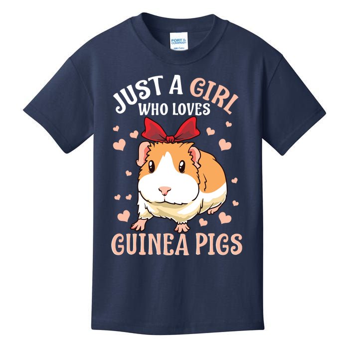 Just A Girl Who Loves Guinea Pigs Lover Mom Girl Cavy Kids T-Shirt