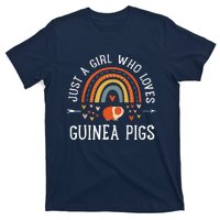 Just A Girl Who Loves Guinea Pigs Rainbow Gifts Cavy Lover T-Shirt