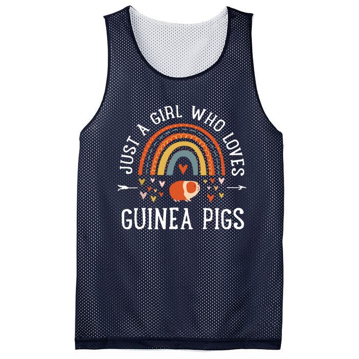 Just A Girl Who Loves Guinea Pigs Rainbow Gifts Cavy Lover Mesh Reversible Basketball Jersey Tank