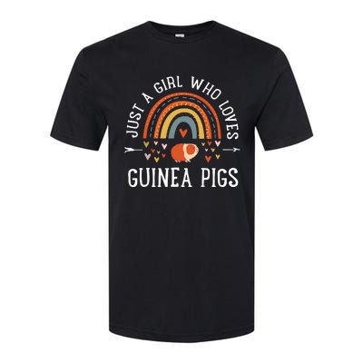 Just A Girl Who Loves Guinea Pigs Rainbow Gifts Cavy Lover Softstyle CVC T-Shirt