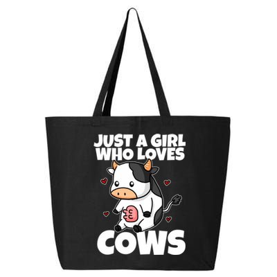 Just A Girl Who Loves Cow Cute Cow Costume Milk Farmer Gift 25L Jumbo Tote