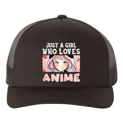 Just A Girl Who Loves Anime Kawaii Japanese Anime Yupoong Adult 5-Panel Trucker Hat