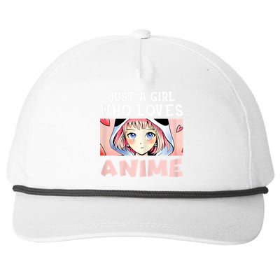 Just A Girl Who Loves Anime Kawaii Japanese Anime Snapback Five-Panel Rope Hat