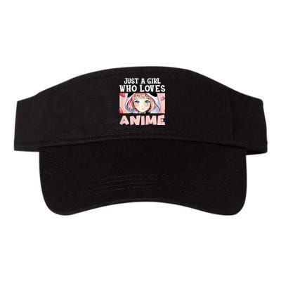 Just A Girl Who Loves Anime Kawaii Japanese Anime Valucap Bio-Washed Visor