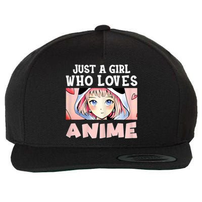 Just A Girl Who Loves Anime Kawaii Japanese Anime Wool Snapback Cap