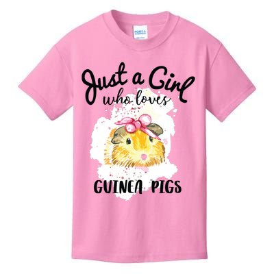 Just A Girl Who Loves Guinea Pigs Shirts Animal Lover Gift Kids T-Shirt