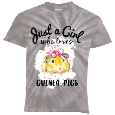 Just A Girl Who Loves Guinea Pigs Shirts Animal Lover Gift Kids Tie-Dye T-Shirt