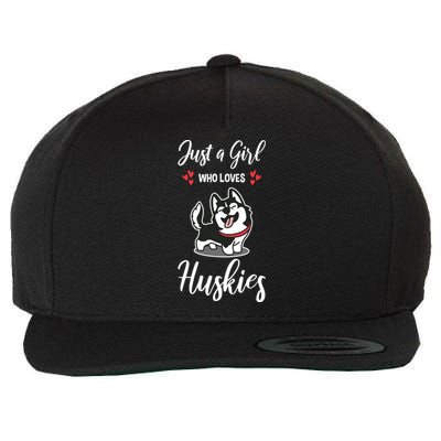 Just A Girl Who Loves Huskies Dog Owner Women Pet Husky Wool Snapback Cap