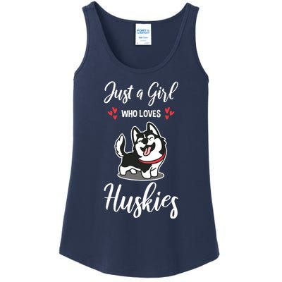 Just A Girl Who Loves Huskies Dog Owner Women Pet Husky Ladies Essential Tank