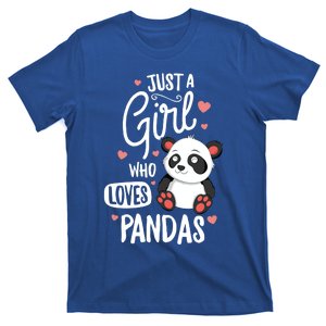 Just A Girl Who Loves Pandas Funny Gift Bear Gift T-Shirt