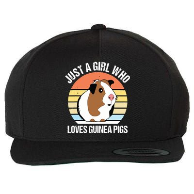 Just A Girl Who Loves Guinea Pigs Vintage Guinea Pig Wool Snapback Cap