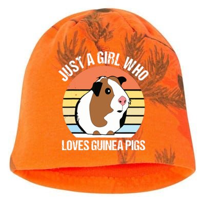 Just A Girl Who Loves Guinea Pigs Vintage Guinea Pig Kati - Camo Knit Beanie