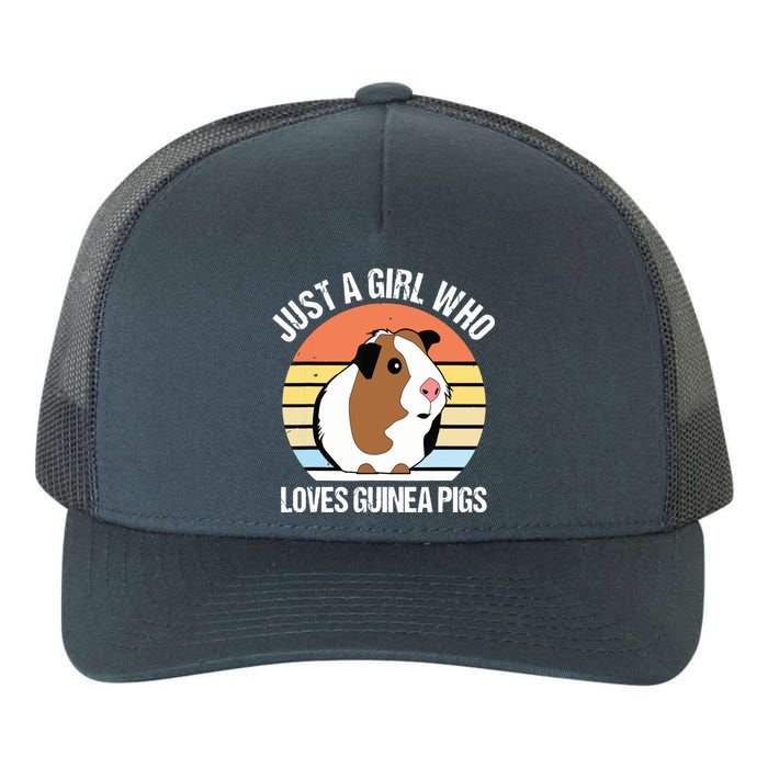 Just A Girl Who Loves Guinea Pigs Vintage Guinea Pig Yupoong Adult 5-Panel Trucker Hat