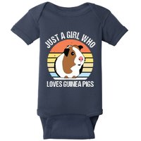 Just A Girl Who Loves Guinea Pigs Vintage Guinea Pig Baby Bodysuit