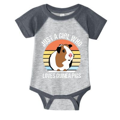 Just A Girl Who Loves Guinea Pigs Vintage Guinea Pig Infant Baby Jersey Bodysuit