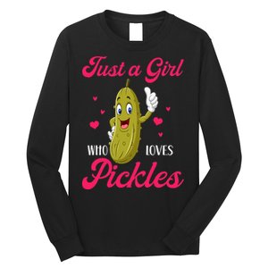 Just A Girl Who Loves Pickles Vegan Long Sleeve Shirt