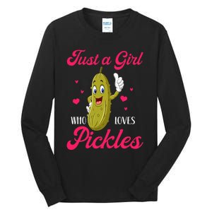 Just A Girl Who Loves Pickles Vegan Tall Long Sleeve T-Shirt