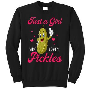 Just A Girl Who Loves Pickles Vegan Tall Sweatshirt