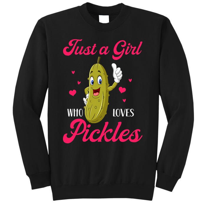 Just A Girl Who Loves Pickles Vegan Tall Sweatshirt