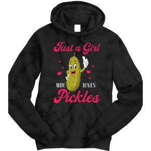 Just A Girl Who Loves Pickles Vegan Tie Dye Hoodie