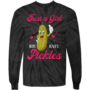 Just A Girl Who Loves Pickles Vegan Tie-Dye Long Sleeve Shirt