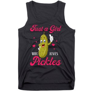 Just A Girl Who Loves Pickles Vegan Tank Top