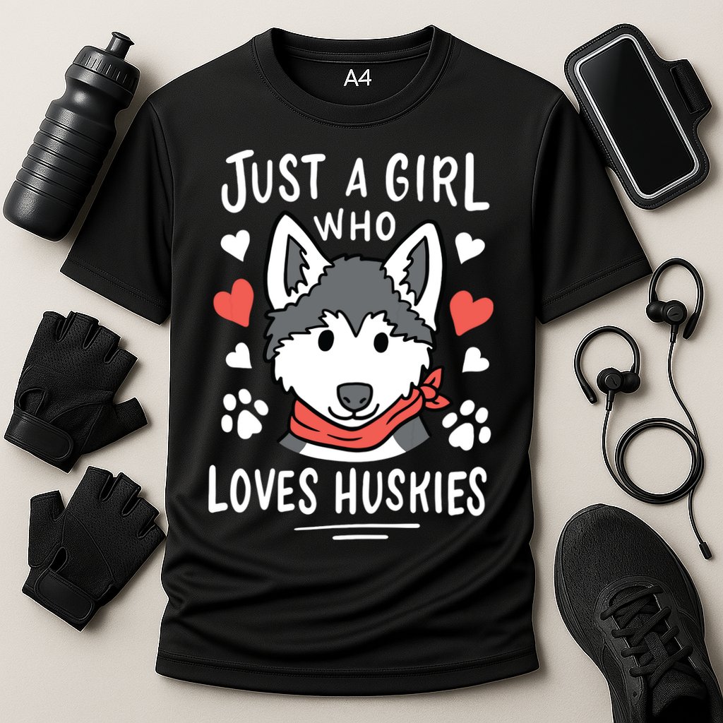 Just A Girl Who Loves Huskies Gift Husky Dog Lover Cooling Performance Crew T-Shirt