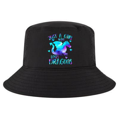 Just A Girl Who Loves Dragons Galaxy Space Dragon Cute Gift For Girls Cool Comfort Performance Bucket Hat