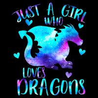 Just A Girl Who Loves Dragons Galaxy Space Dragon Cute Gift For Girls Doggie Tank