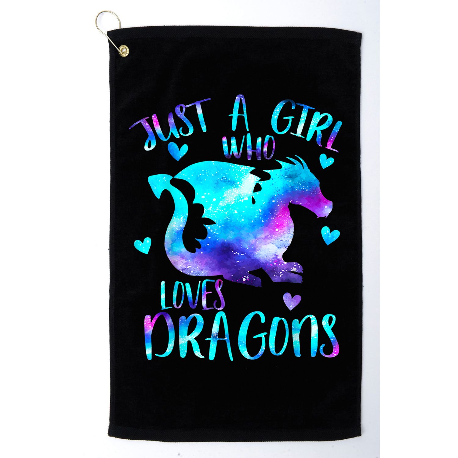 Just A Girl Who Loves Dragons Galaxy Space Dragon Cute Gift For Girls Golf Towel