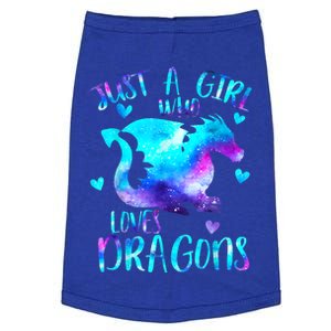 Just A Girl Who Loves Dragons Galaxy Space Dragon Cute Gift For Girls Doggie Tank