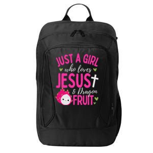 Just A Girl Who Loves Jesus And Dragon Fruit Christian Kawai City Backpack