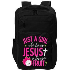 Just A Girl Who Loves Jesus And Dragon Fruit Christian Kawai Impact Tech Backpack