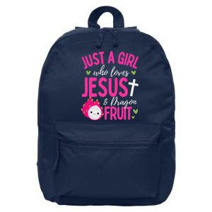 Just A Girl Who Loves Jesus And Dragon Fruit Christian Kawai 16 in Basic Backpack