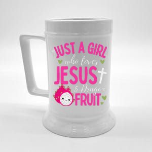 Just A Girl Who Loves Jesus And Dragon Fruit Christian Kawai Beer Stein