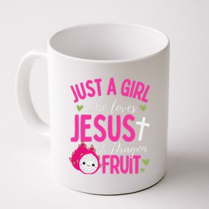 Just A Girl Who Loves Jesus And Dragon Fruit Christian Kawai Coffee Mug