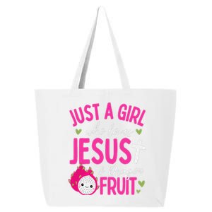 Just A Girl Who Loves Jesus And Dragon Fruit Christian Kawai 25L Jumbo Tote