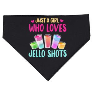 Just A Girl Who Loves Jello Shots Funny Drinking Gift USA-Made Doggie Bandana