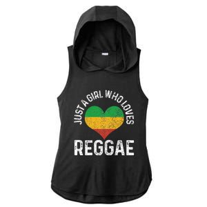 Just A Girl Who Loves Reggae Music Rastafari Rasta Gift Ladies PosiCharge Tri-Blend Wicking Draft Hoodie Tank