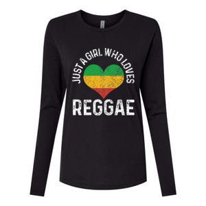 Just A Girl Who Loves Reggae Music Rastafari Rasta Gift Womens Cotton Relaxed Long Sleeve T-Shirt